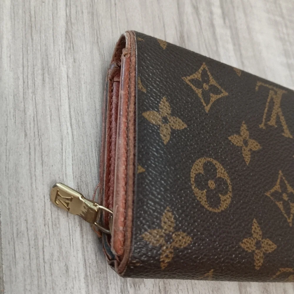 Authentic Louis Vuitton Monogram Porte-Monnaie Tresor Wallet